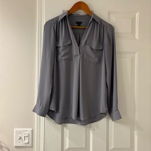 Ann Taylor Women's Blouse - Gray - XS